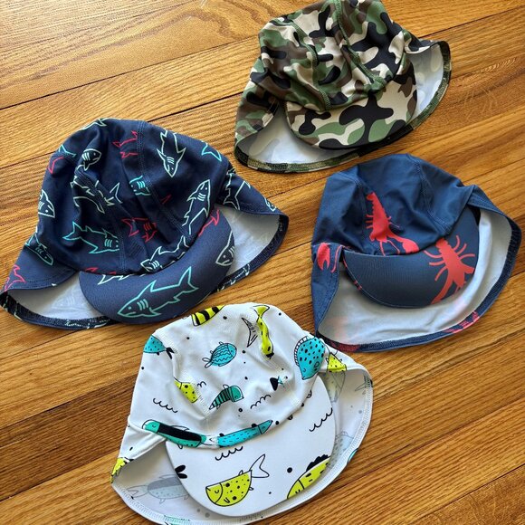 Bundle of 4 Swimlids Sun Hats with Neck Protection- Infant Size OSFM - Picture 2 of 10